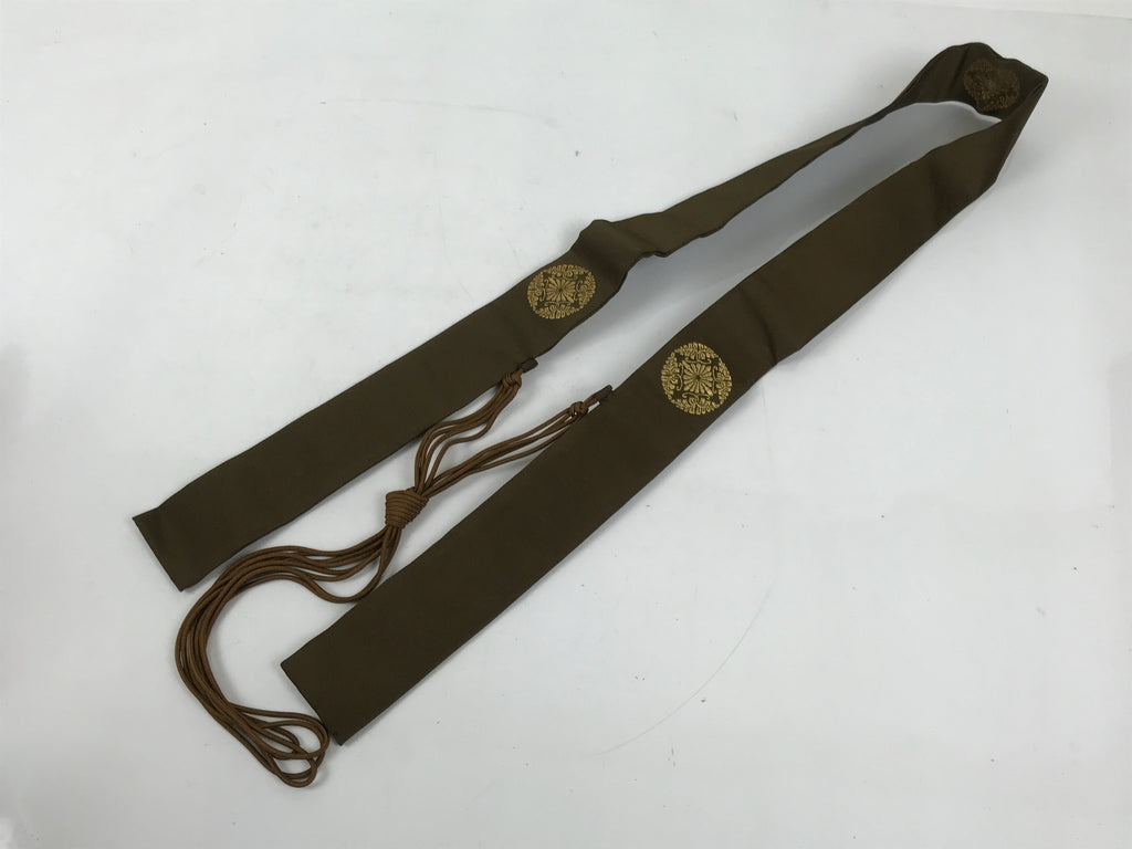 Japanese Buddhist Costume Surplice Sash Vtg Wagesa Hangesa Brown Gold BA700