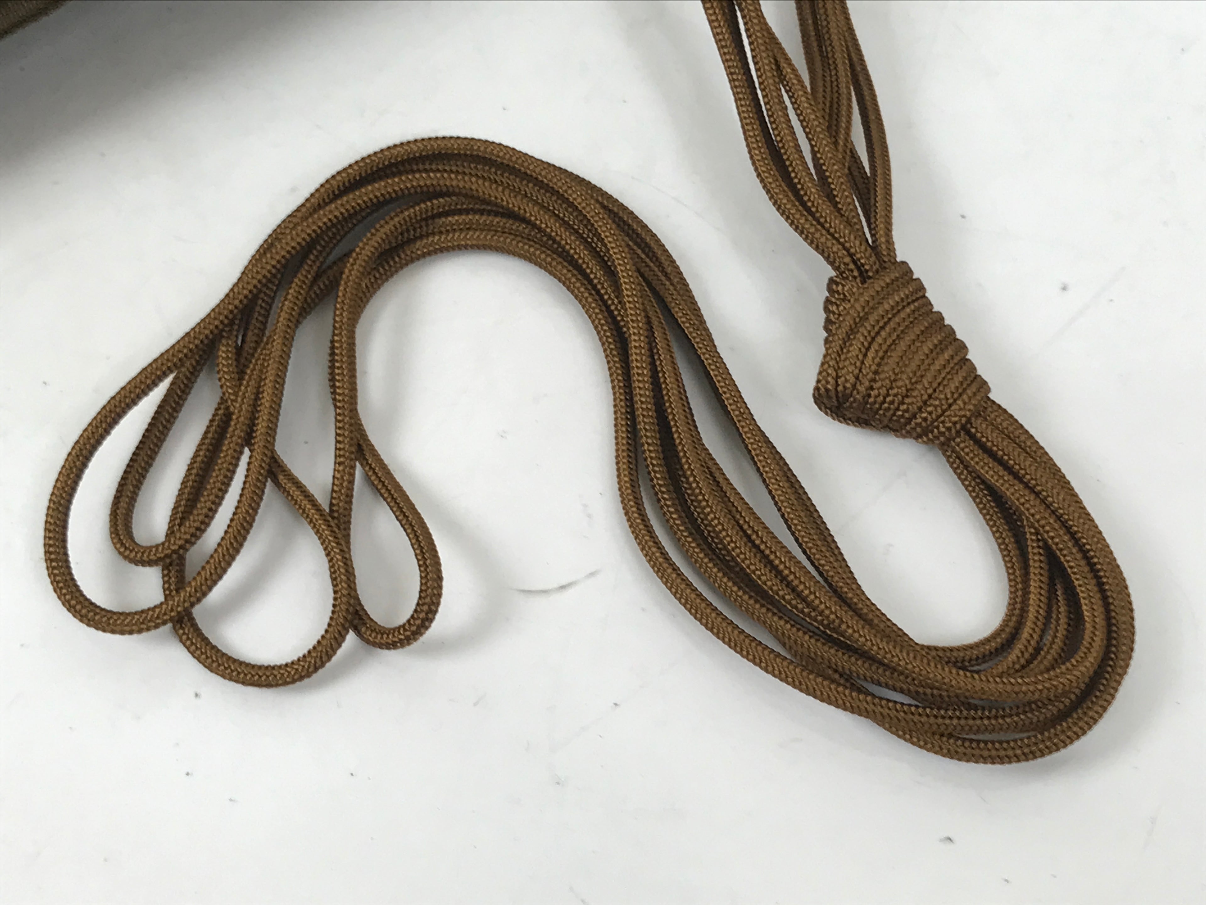 Japanese Buddhist Costume Surplice Sash Vtg Wagesa Hangesa Brown Gold BA700