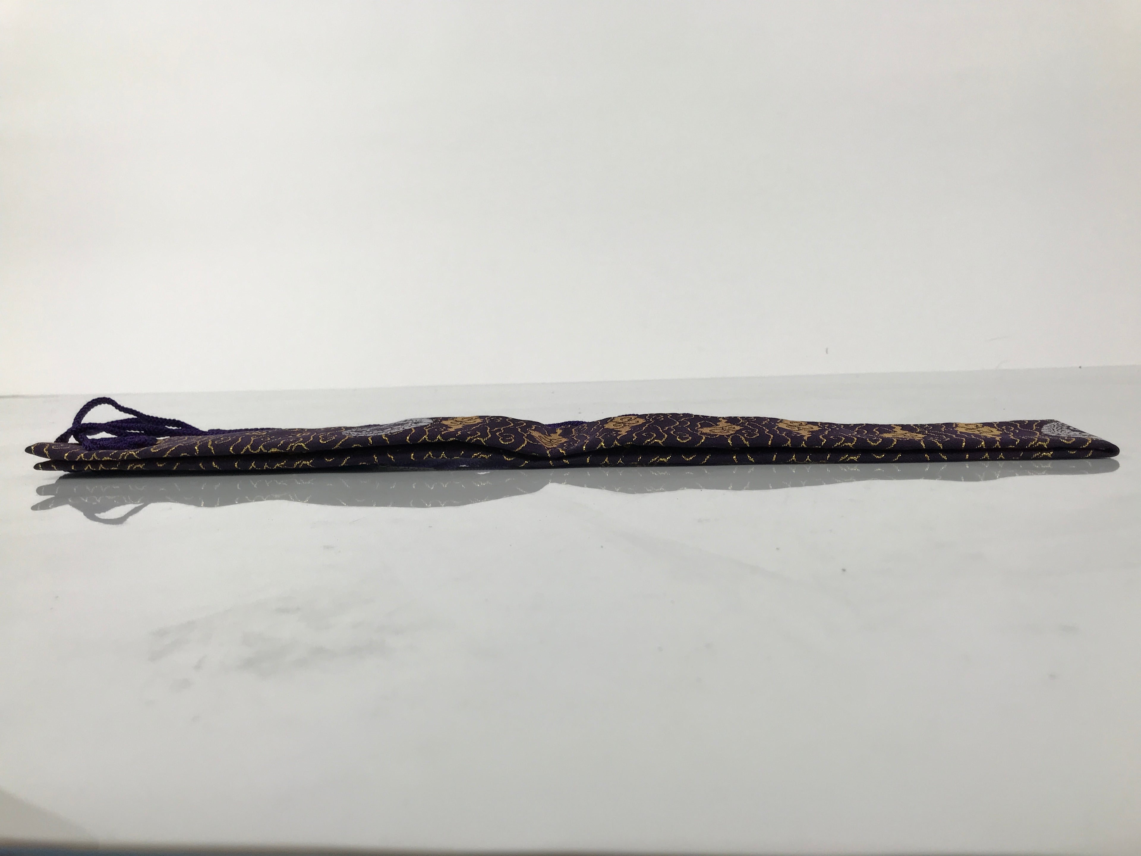 Japanese Buddhist Costume Surplice Sash Vtg Wagesa Hangesa Purple Gold BA813