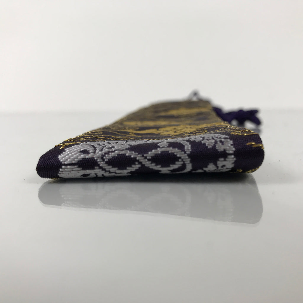 Japanese Buddhist Costume Surplice Sash Vtg Wagesa Hangesa Purple Gold BA813