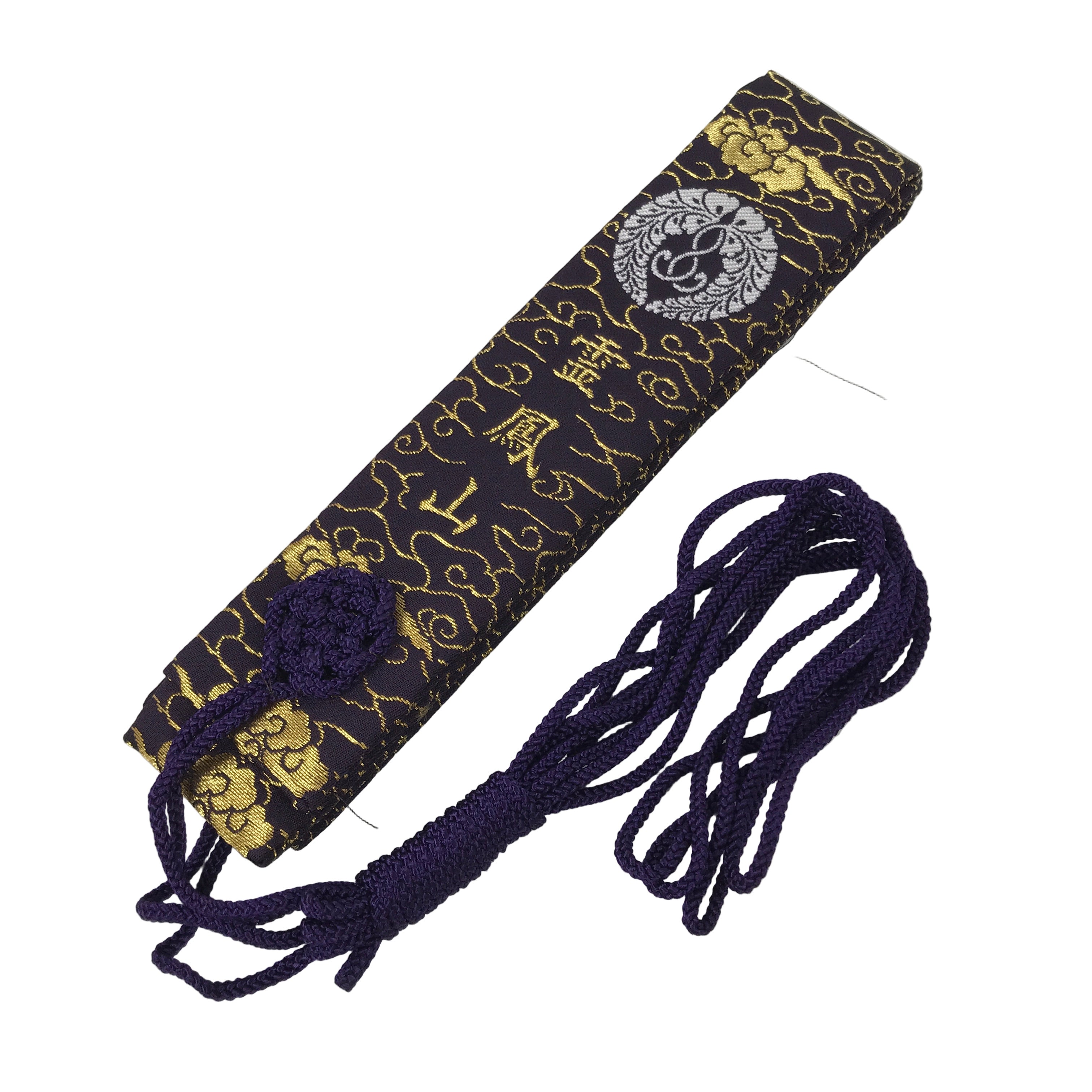 Japanese Buddhist Costume Surplice Sash Vtg Wagesa Hangesa Purple Gold BA813