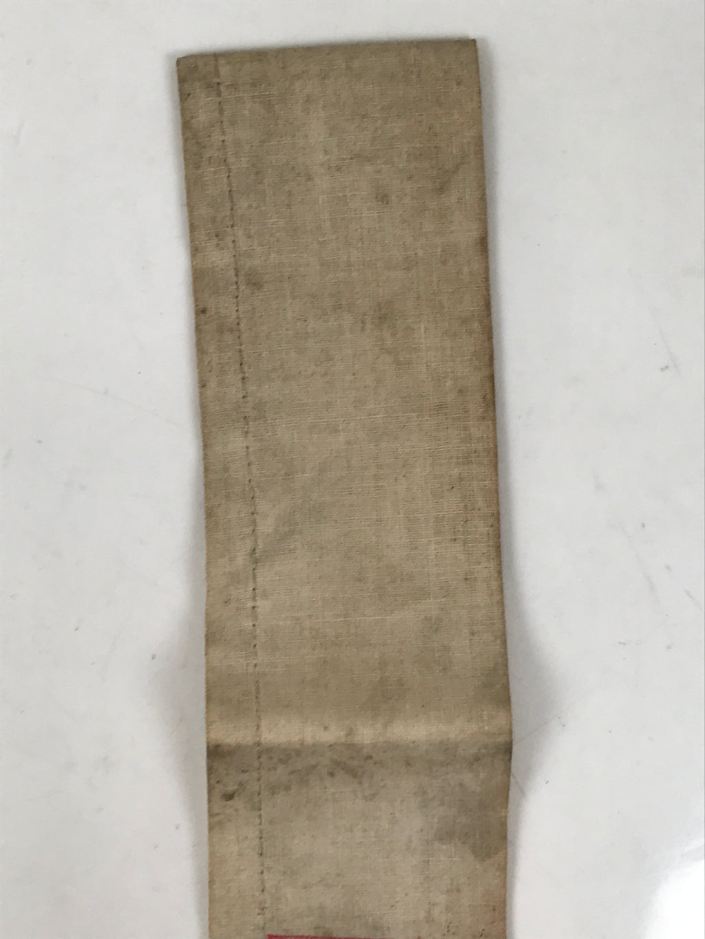 Japanese Buddhist Costume Surplice Sash Vtg Zenkoji Nagano White Red BA602