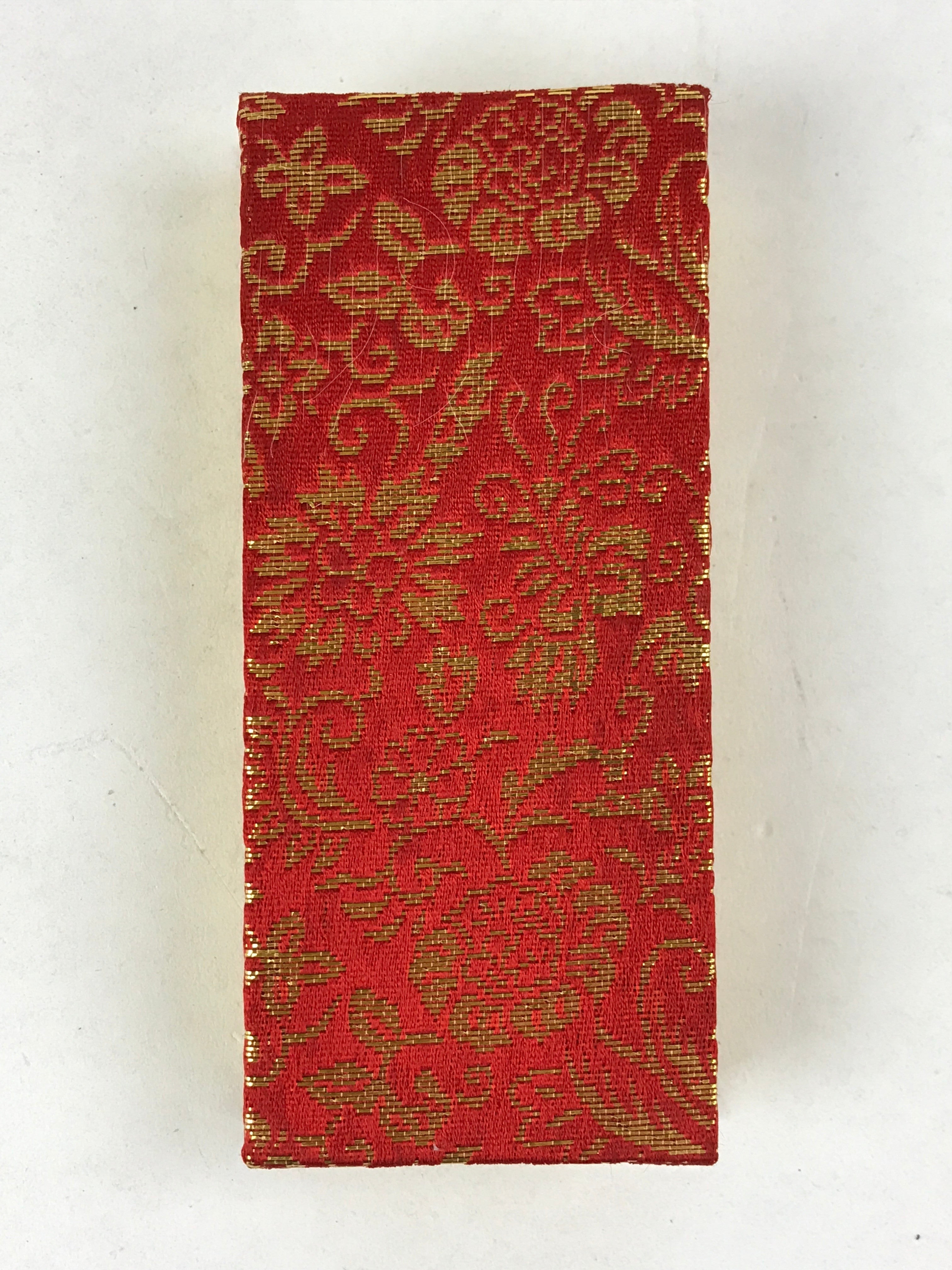 Japanese Buddhist Death Register C1970 Unused Empty Kakocho Red Gold BA228