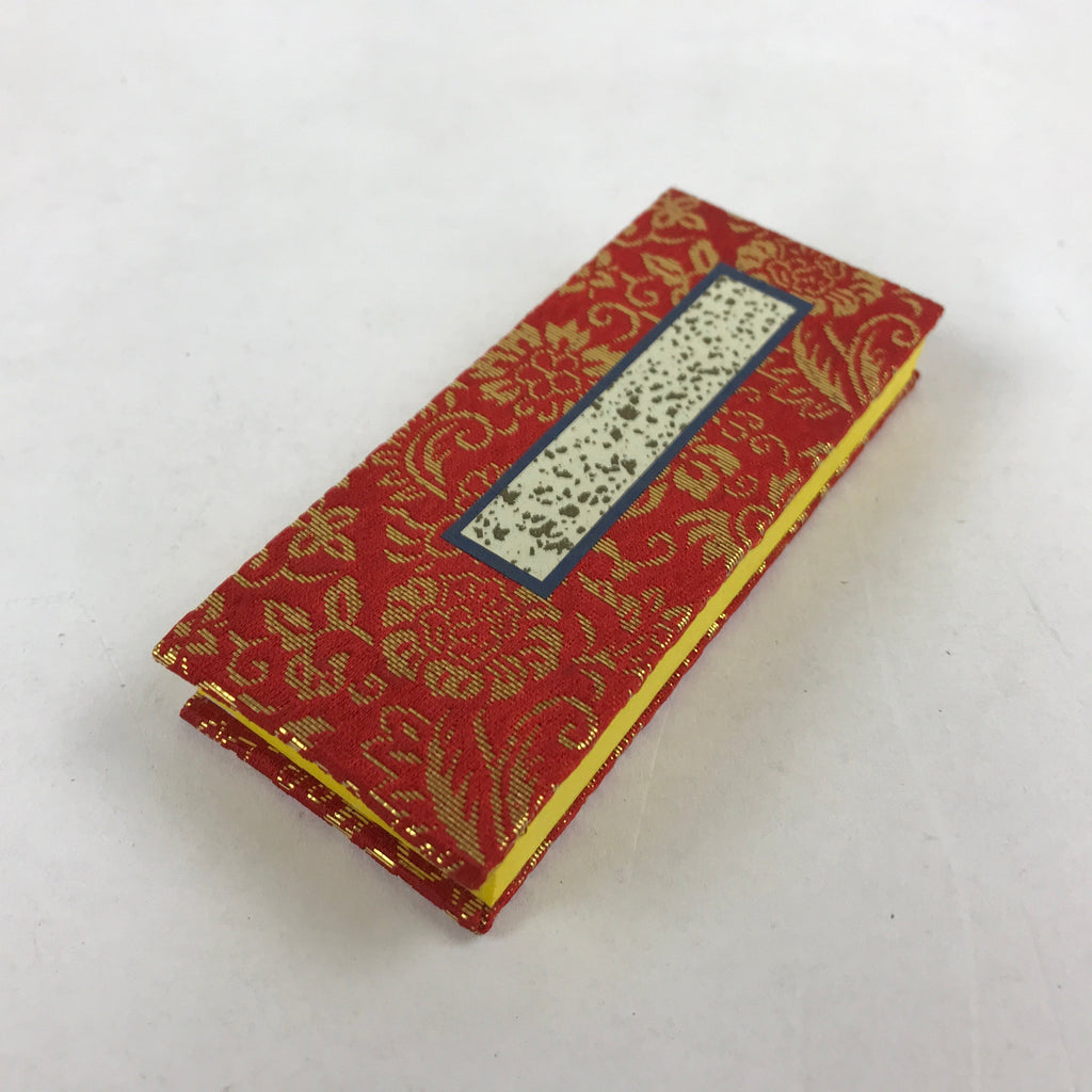 Japanese Buddhist Death Register C1970 Unused Empty Kakocho Red Gold BA228