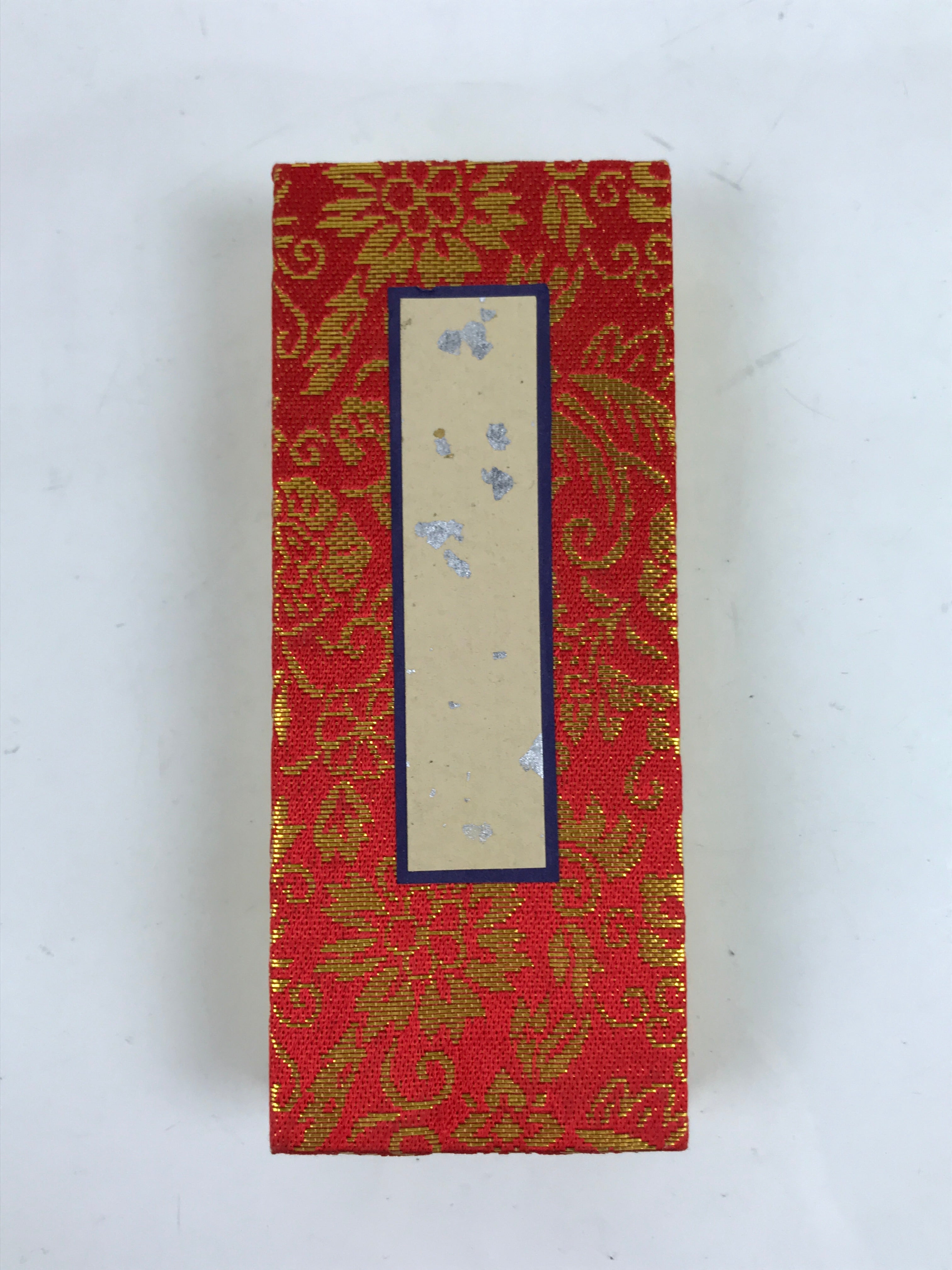 Japanese Buddhist Death Register Vtg Unused Empty Kakocho Red Gold BA520