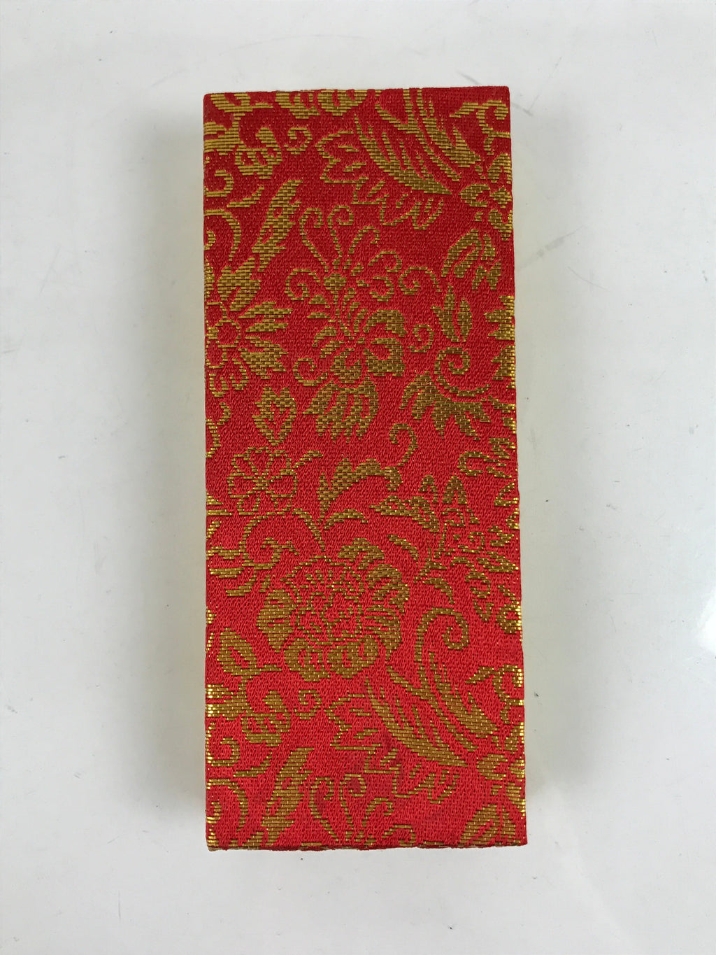 Japanese Buddhist Death Register Vtg Unused Empty Kakocho Red Gold BA520