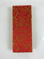 Japanese Buddhist Death Register Vtg Unused Empty Kakocho Red Gold BA520