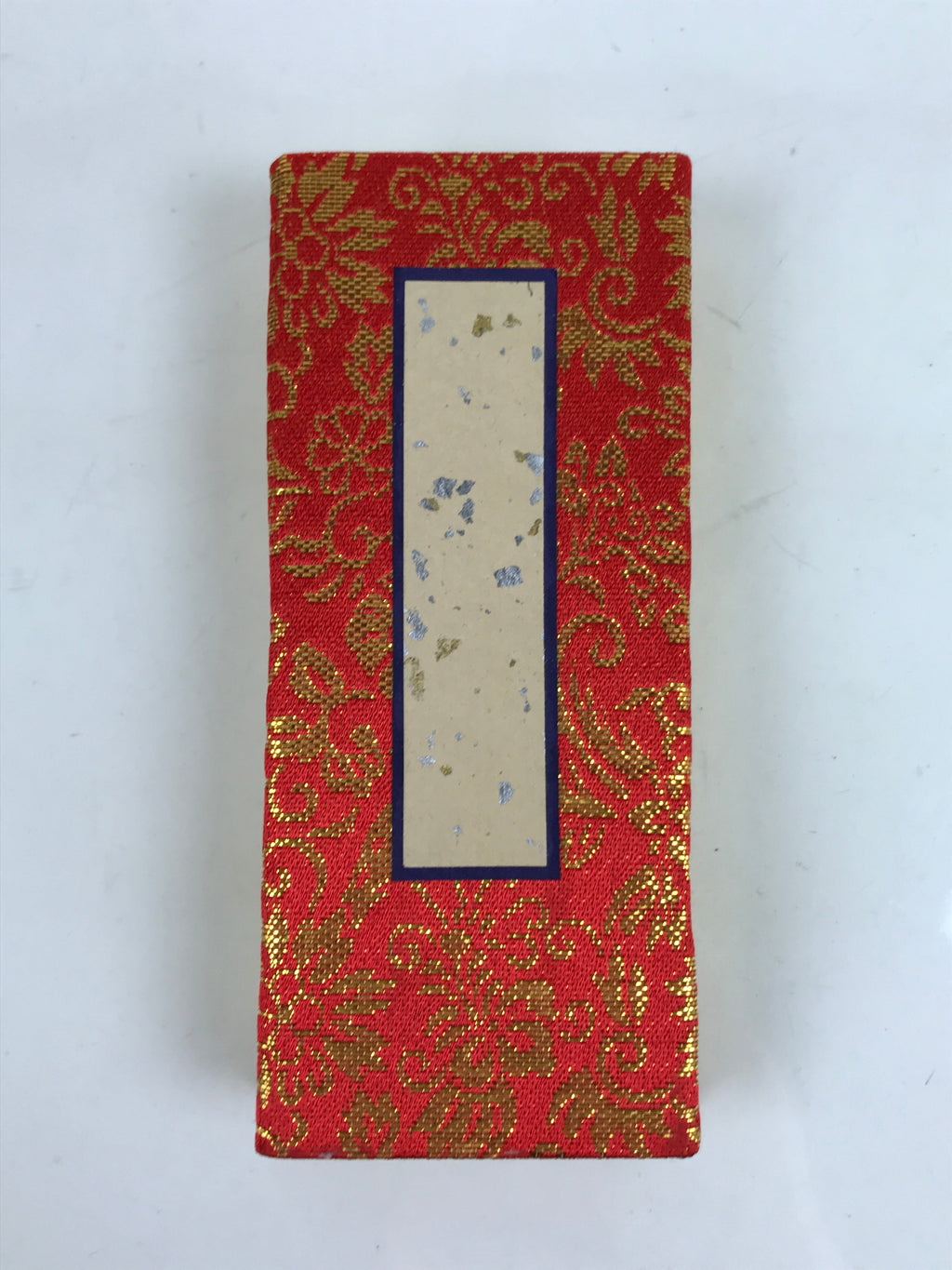 Japanese Buddhist Death Register Vtg Unused Empty Kakocho Red Gold BA521