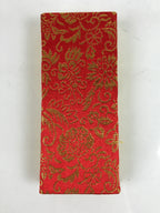 Japanese Buddhist Death Register Vtg Unused Empty Kakocho Red Gold BA521