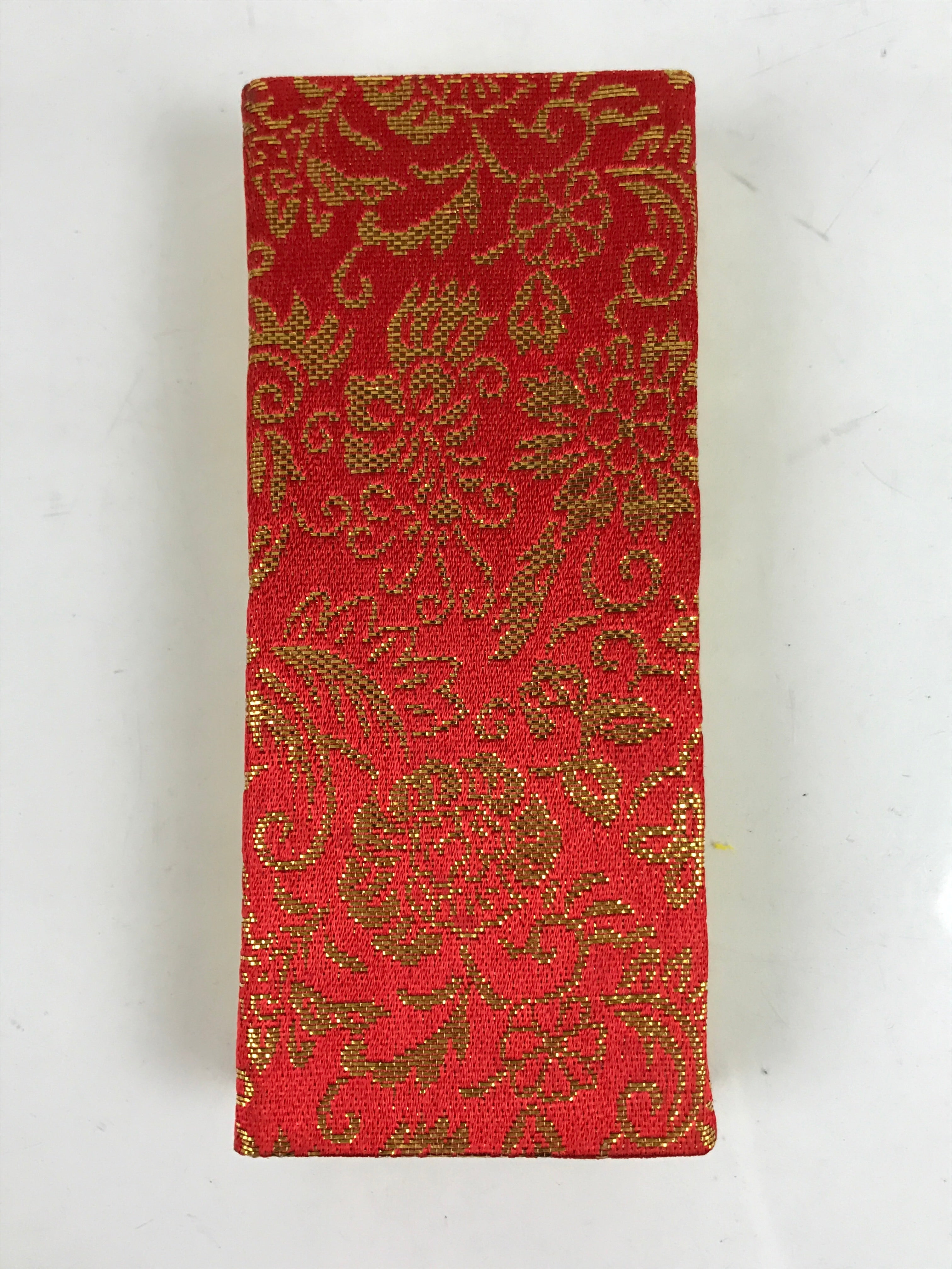 Japanese Buddhist Death Register Vtg Unused Empty Kakocho Red Gold BA521
