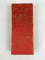 Japanese Buddhist Death Register Vtg Unused Empty Kakocho Red Gold BA521