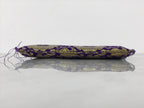 Japanese Buddhist Decorative Fabric Pillow Vtg Purple Gold Chrysanthemum BA879