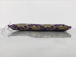 Japanese Buddhist Decorative Fabric Pillow Vtg Purple Gold Chrysanthemum BA879