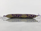 Japanese Buddhist Decorative Fabric Pillow Vtg Purple Gold Chrysanthemum BA879