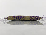 Japanese Buddhist Decorative Fabric Pillow Vtg Purple Gold Chrysanthemum BA879