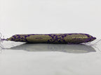 Japanese Buddhist Decorative Fabric Pillow Vtg Purple Gold Chrysanthemum BA879