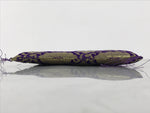 Japanese Buddhist Decorative Fabric Pillow Vtg Purple Gold Chrysanthemum BA879