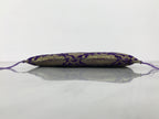 Japanese Buddhist Decorative Fabric Pillow Vtg Purple Gold Chrysanthemum BA880