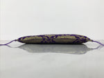 Japanese Buddhist Decorative Fabric Pillow Vtg Purple Gold Chrysanthemum BA880