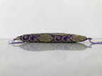 Japanese Buddhist Decorative Fabric Pillow Vtg Purple Gold Chrysanthemum BA880