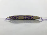 Japanese Buddhist Decorative Fabric Pillow Vtg Purple Gold Chrysanthemum BA880