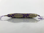 Japanese Buddhist Decorative Fabric Pillow Vtg Purple Gold Chrysanthemum BA880