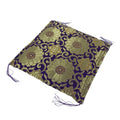 Japanese Buddhist Decorative Fabric Pillow Vtg Purple Gold Chrysanthemum BA880