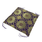Japanese Buddhist Decorative Fabric Pillow Vtg Purple Gold Chrysanthemum BA880