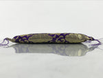 Japanese Buddhist Decorative Fabric Pillow Vtg Purple Gold Chrysanthemum BA881