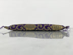 Japanese Buddhist Decorative Fabric Pillow Vtg Purple Gold Chrysanthemum BA881