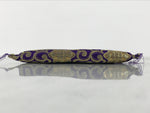 Japanese Buddhist Decorative Fabric Pillow Vtg Purple Gold Chrysanthemum BA881