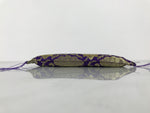 Japanese Buddhist Decorative Fabric Pillow Vtg Purple Gold Chrysanthemum BA882