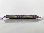 Japanese Buddhist Decorative Fabric Pillow Vtg Purple Gold Chrysanthemum BA882