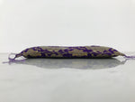 Japanese Buddhist Decorative Fabric Pillow Vtg Purple Gold Chrysanthemum BA882