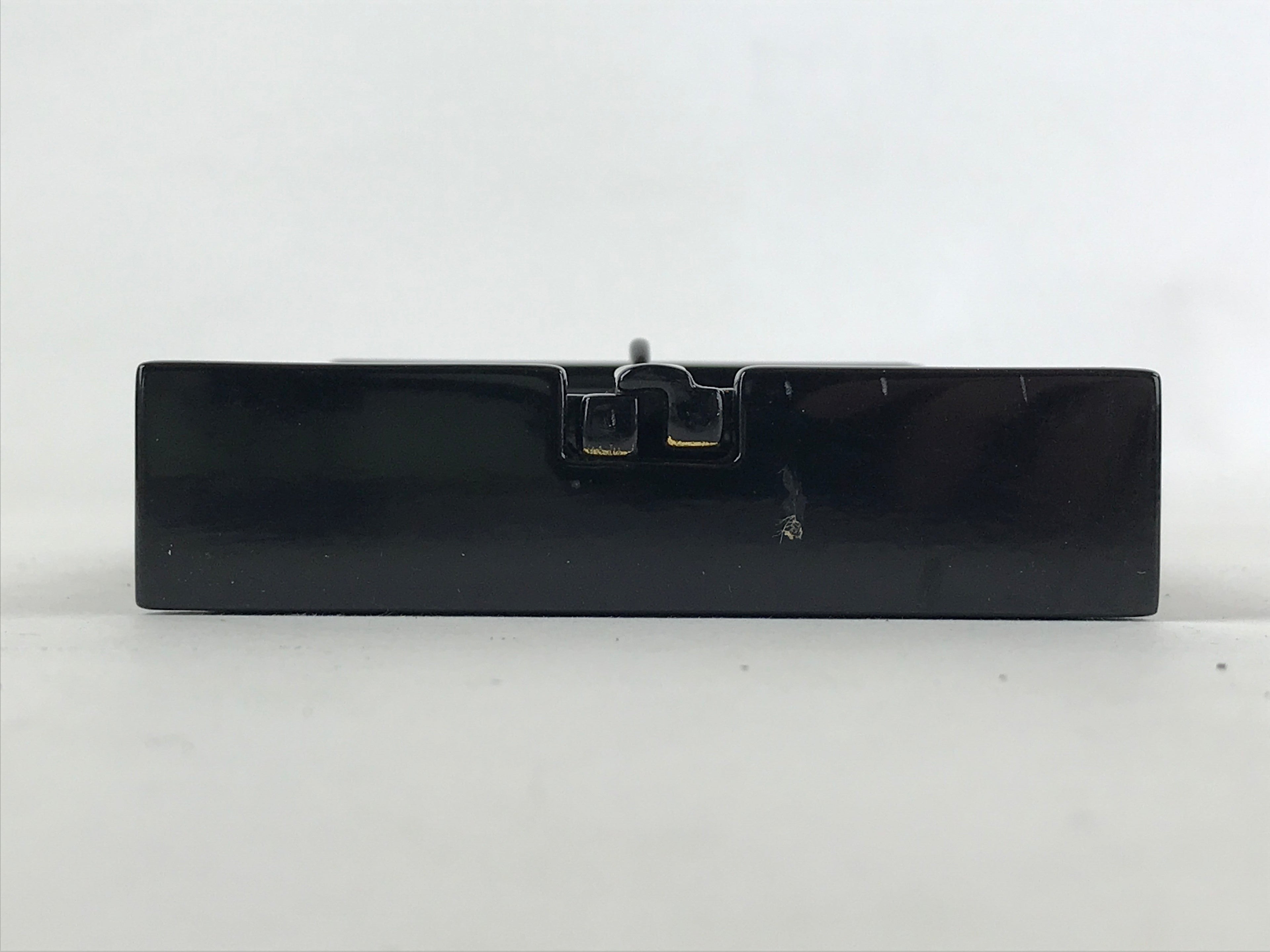 Japanese Buddhist Icon Lacquer Mini Altar Vtg Black Gold Hongwanji BA118