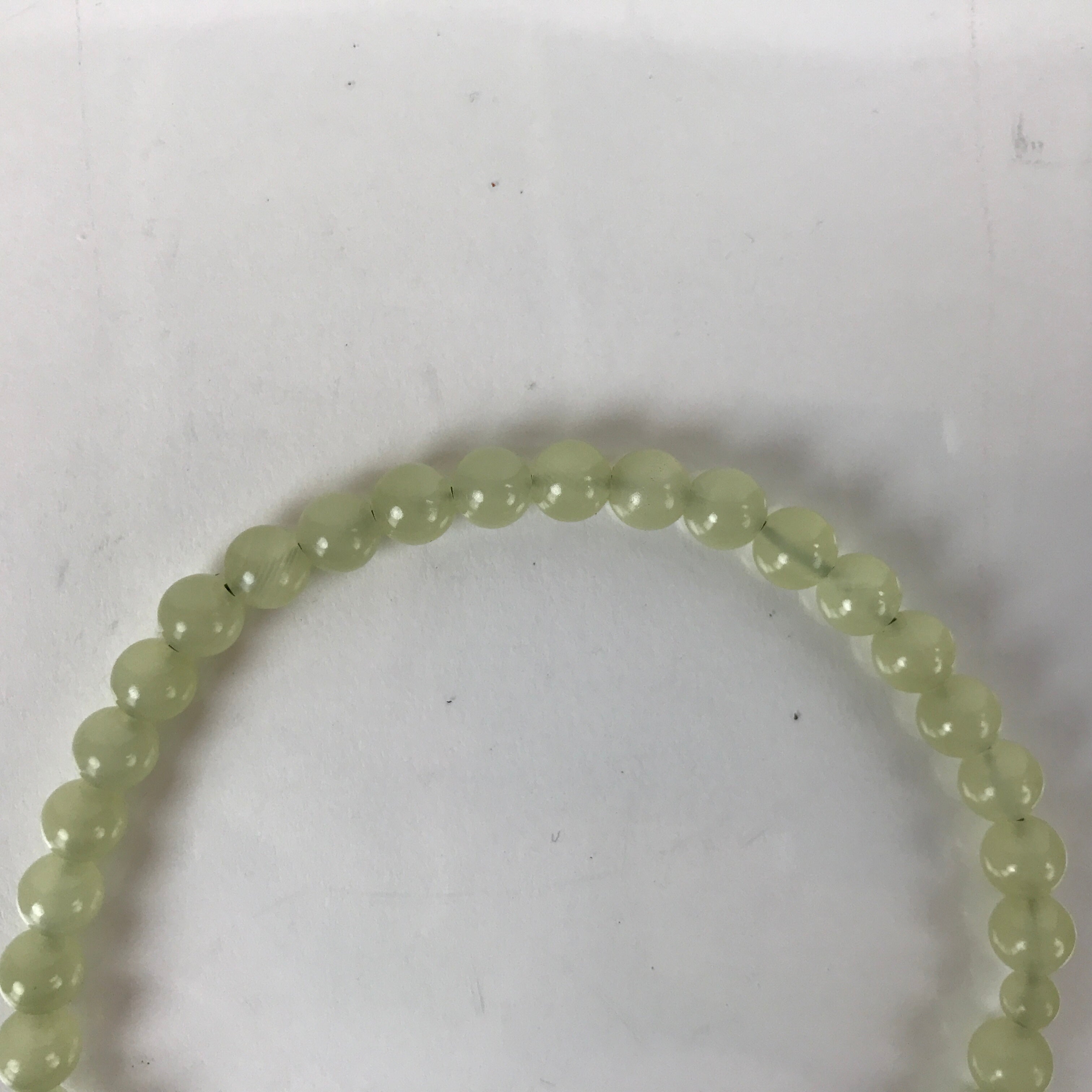 Japanese Buddhist Juzu Prayer Bracelet Vtg Rosary Agate Stone Green Tassel JZ148