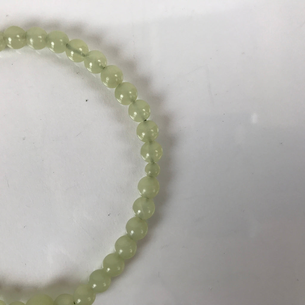 Japanese Buddhist Juzu Prayer Bracelet Vtg Rosary Agate Stone Green Tassel JZ148