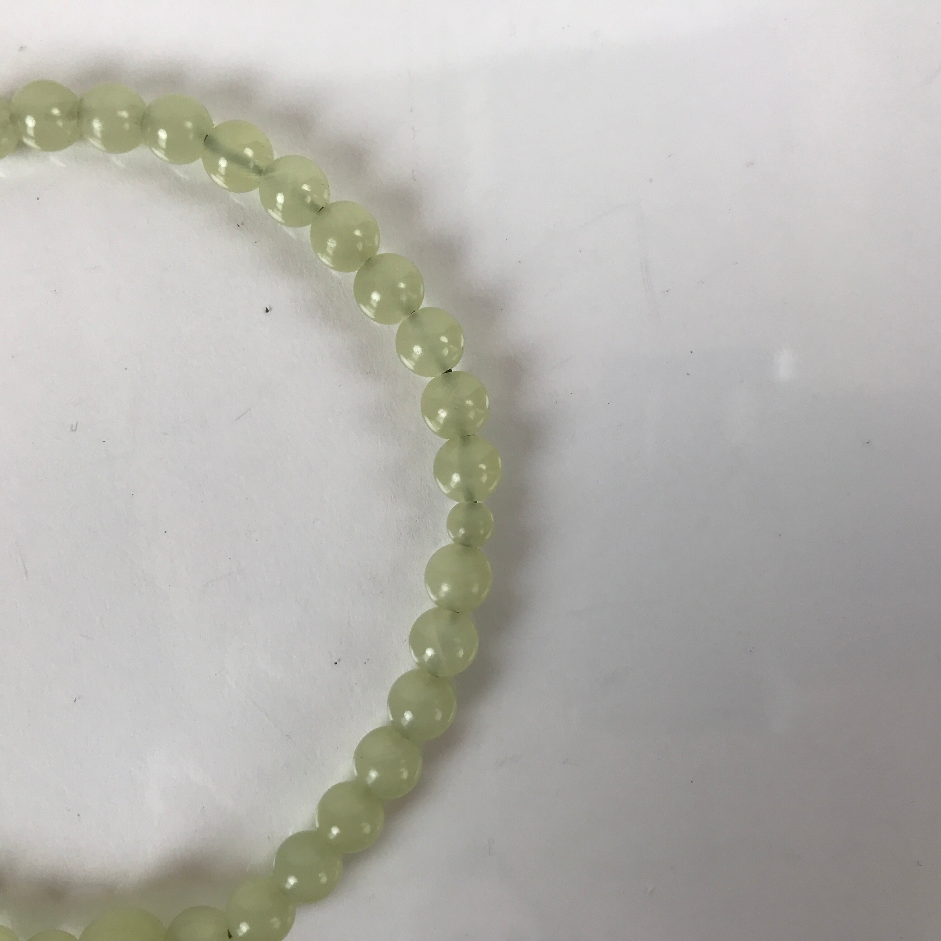 Japanese Buddhist Juzu Prayer Bracelet Vtg Rosary Agate Stone Green Tassel JZ148