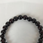 Japanese Buddhist Juzu Prayer Bracelet Vtg Rosary Wooden Bead Brown Tassel JZ146