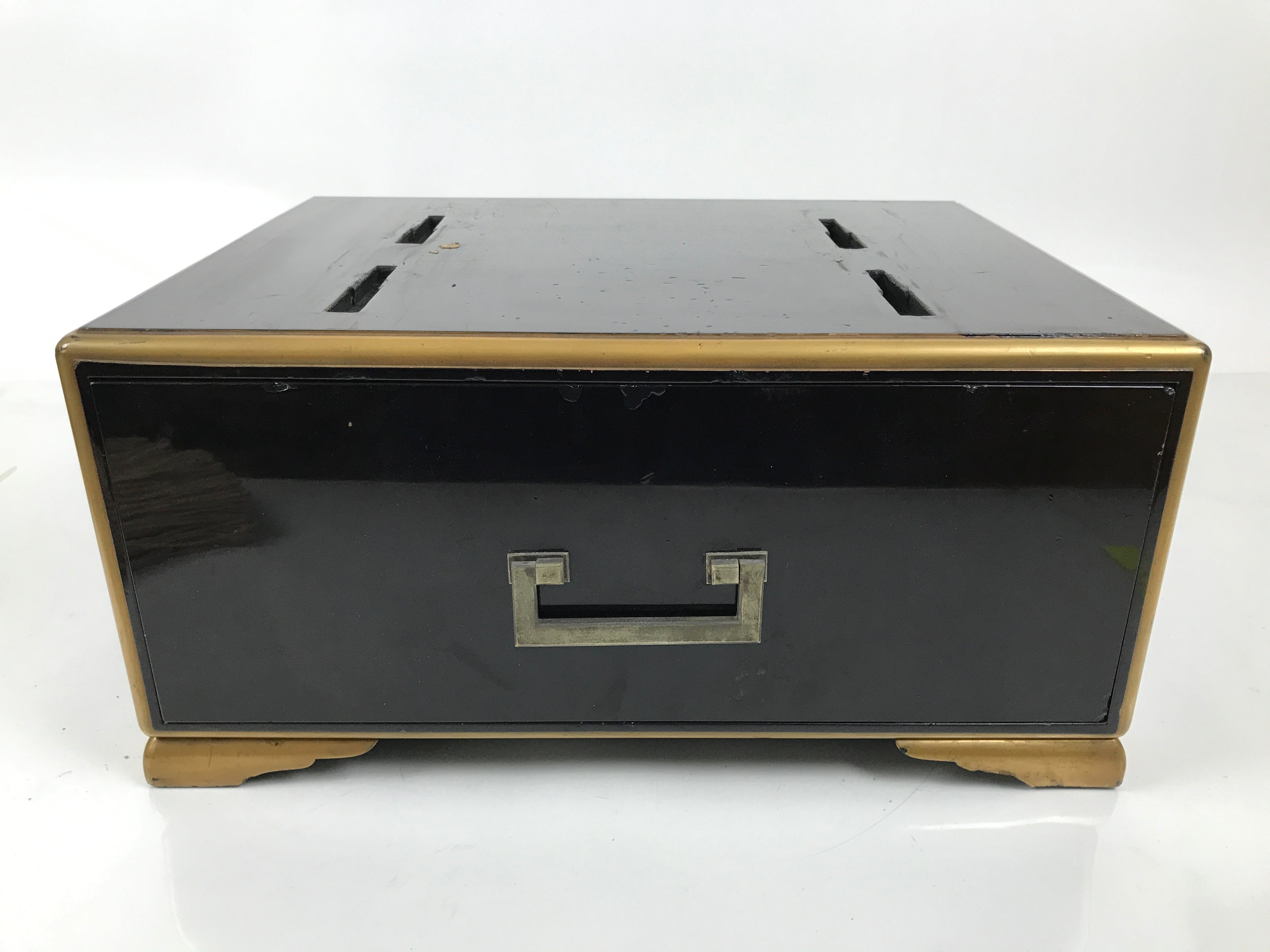 Japanese Buddhist Lacquered Hedai Shokendai Sutra Book Reading Stand Makie BA721