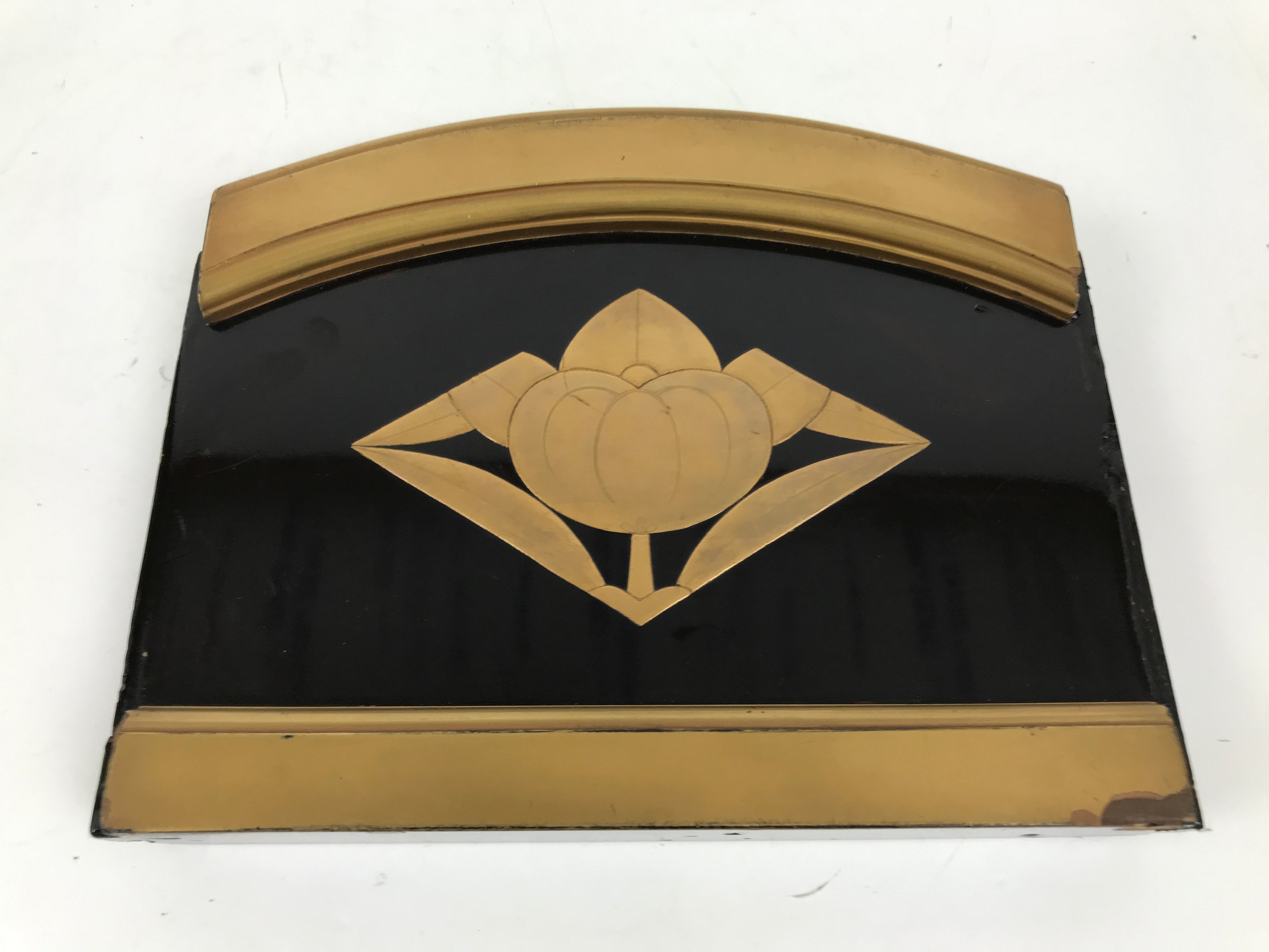 Japanese Buddhist Lacquered Hedai Shokendai Sutra Book Reading Stand Makie BA721