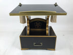 Japanese Buddhist Lacquered Hedai Shokendai Sutra Book Reading Stand Makie BA721