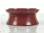 Japanese Buddhist Lacquered Wooden Orin Singing Bell Stand Vtg Red Round BA917