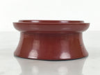 Japanese Buddhist Lacquered Wooden Orin Singing Bell Stand Vtg Red Round BA917