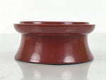Japanese Buddhist Lacquered Wooden Orin Singing Bell Stand Vtg Red Round BA917