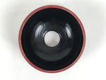Japanese Buddhist Lacquered Wooden Orin Singing Bell Stand Vtg Red Round BA918