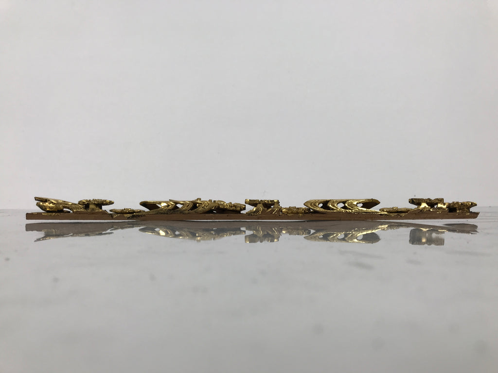 Japanese Buddhist Maejoku Altar Table Lacquer Wood Spare Part Gold Floral BP33