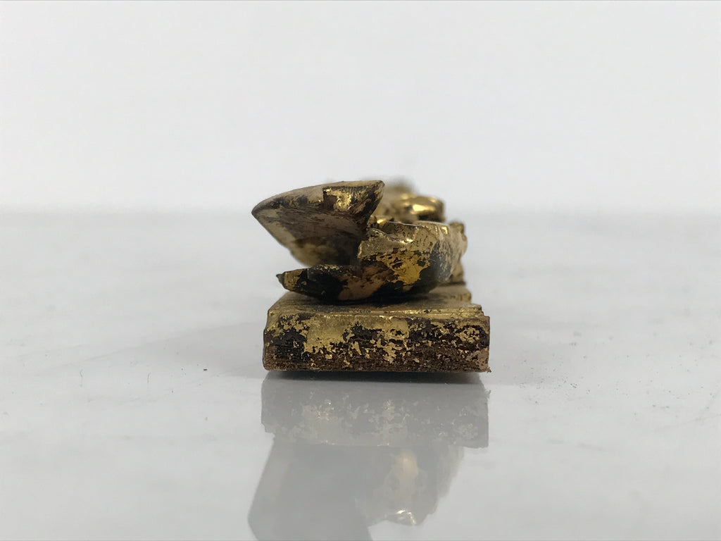 Japanese Buddhist Maejoku Altar Table Lacquer Wood Spare Part Gold Floral BP33