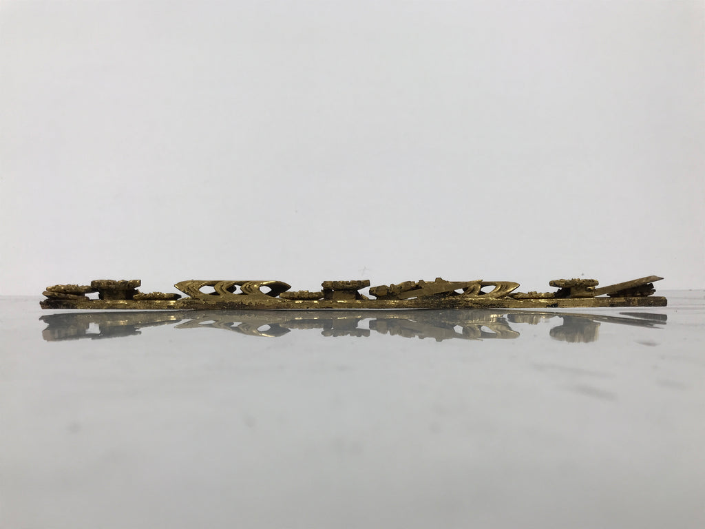 Japanese Buddhist Maejoku Altar Table Lacquer Wood Spare Part Gold Floral BP33
