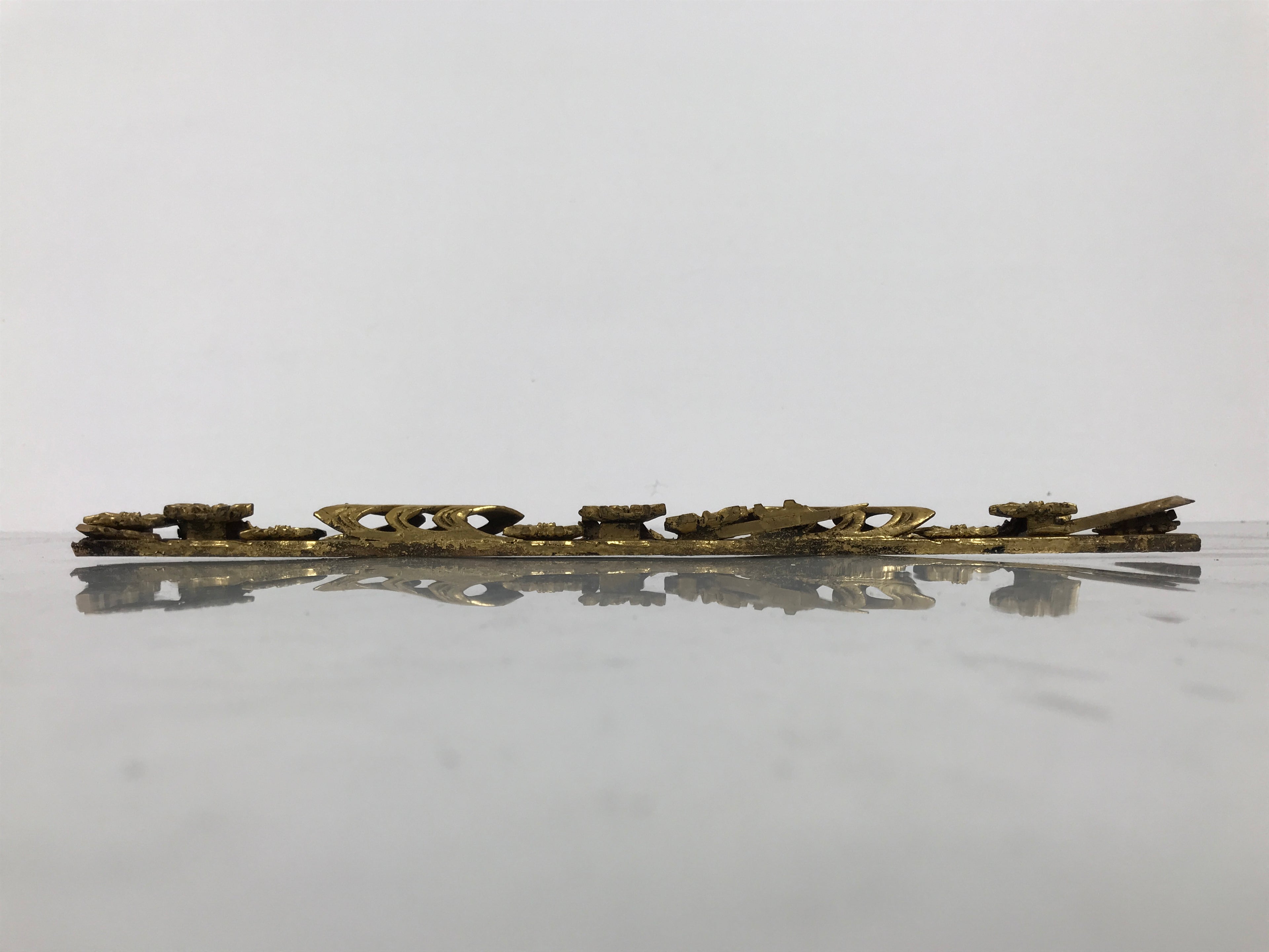 Japanese Buddhist Maejoku Altar Table Lacquer Wood Spare Part Gold Floral BP33